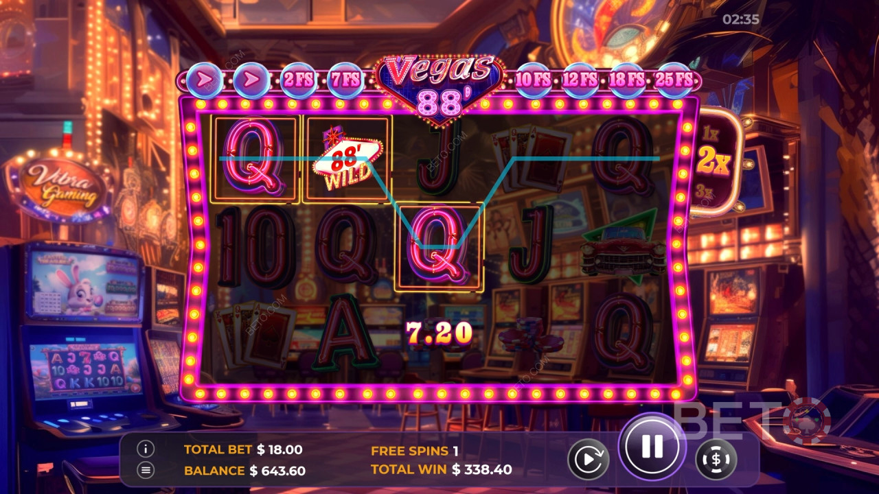 Vyhrajte 2 600-násobok svojej stávky vo video automate Vegas 88!