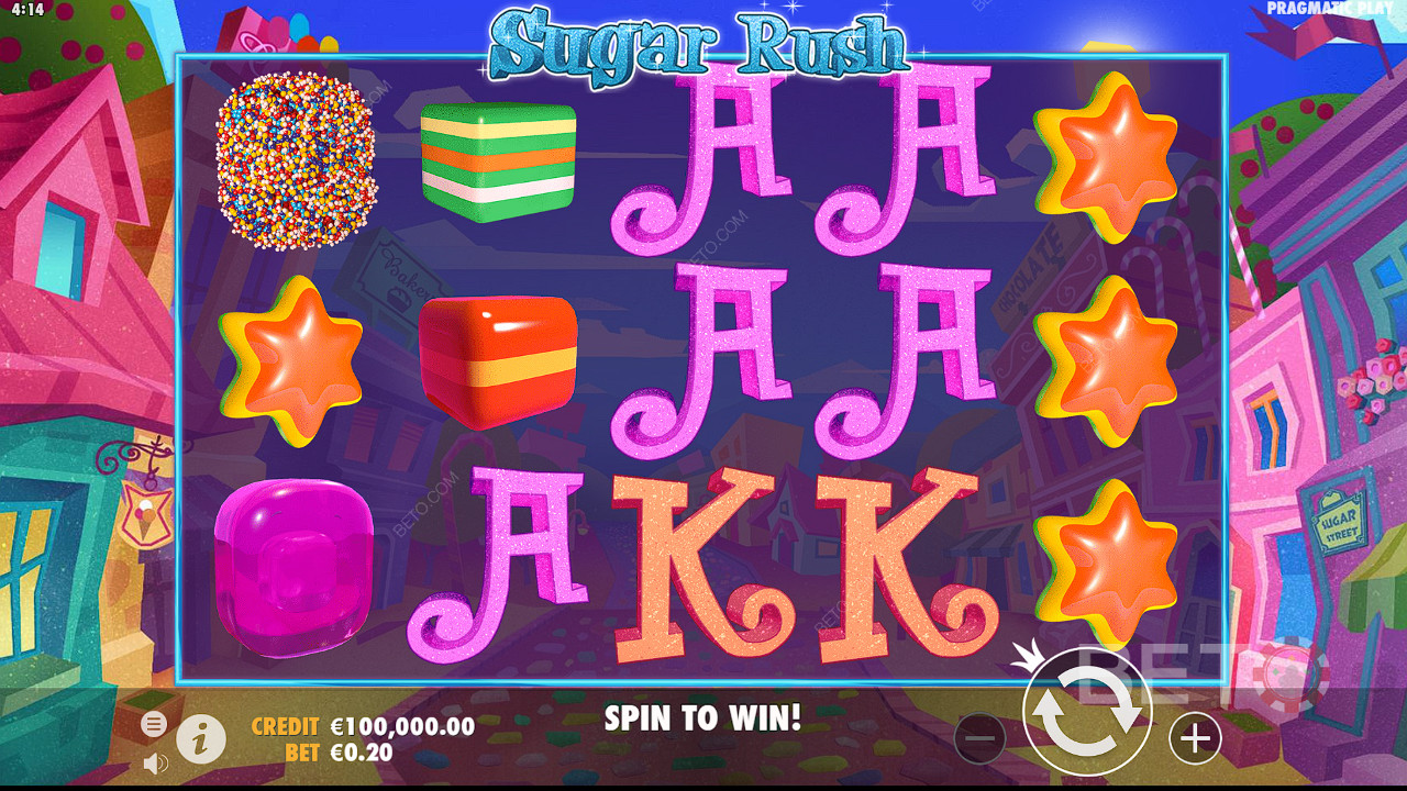 Užite si sladkú a krásnu tému! Zahrajte si výherný automat Sugar Rush ešte dnes na BETO!