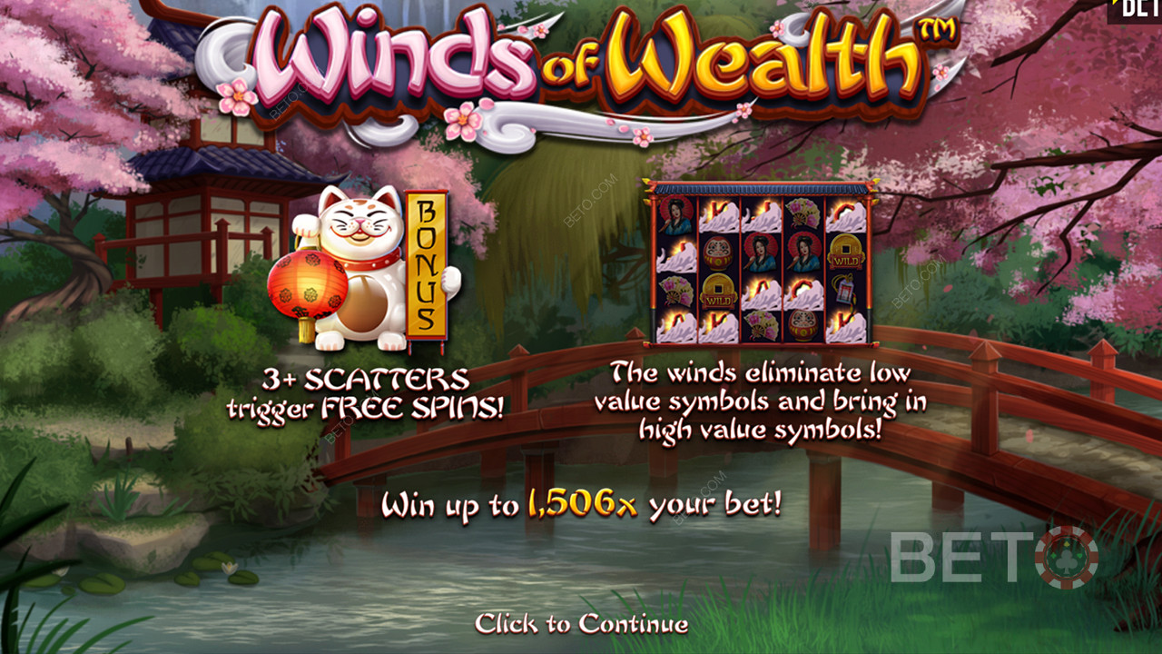 Maximálna výhra v online slote Winds of Wealth je 1 506-násobok vašej stávky