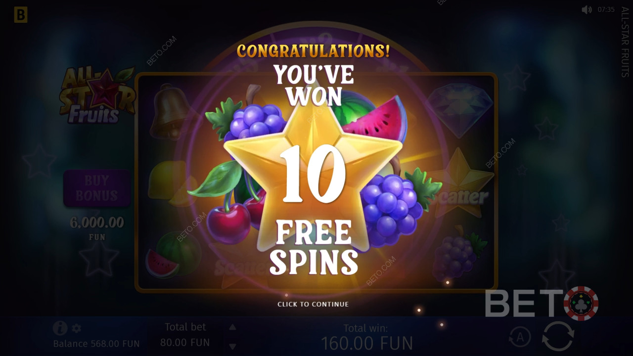 Vysvetlenie bonusových funkcií v hre All-Star Fruits od BGAMING