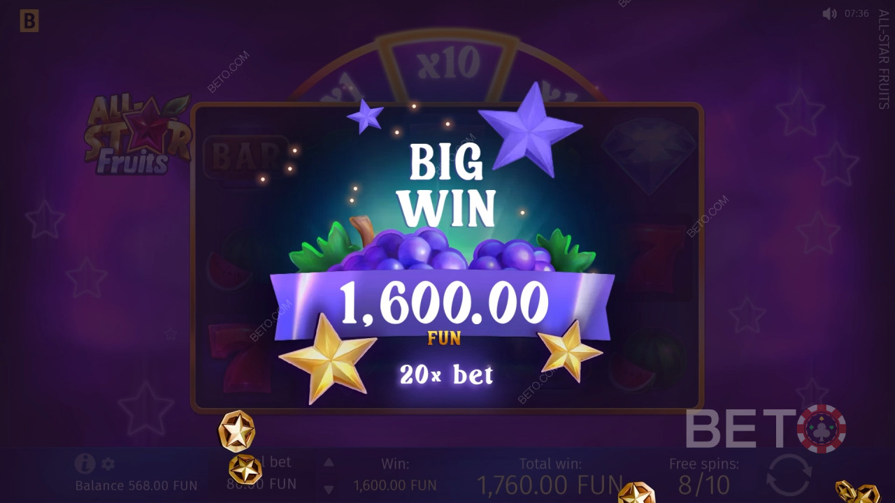 Vyhrajte 1 500-násobok svojej stávky v All-Star Fruits Slot!