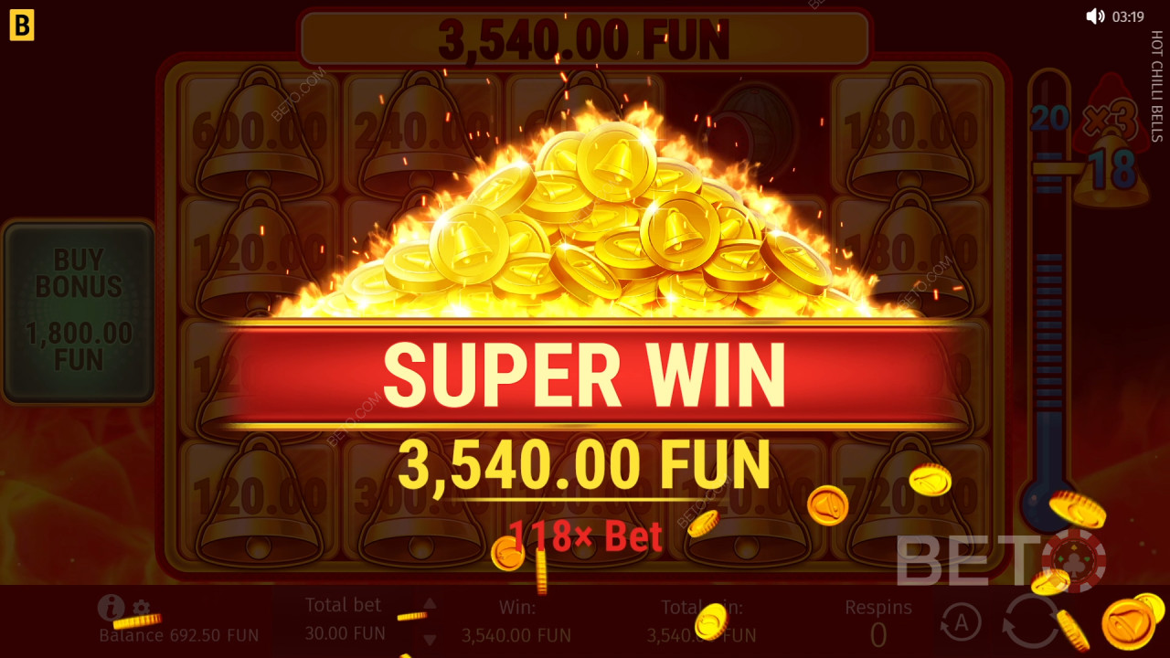 Vyhrajte 5 000x Vašu stávku v Hot Chilli Bells Slot Online!