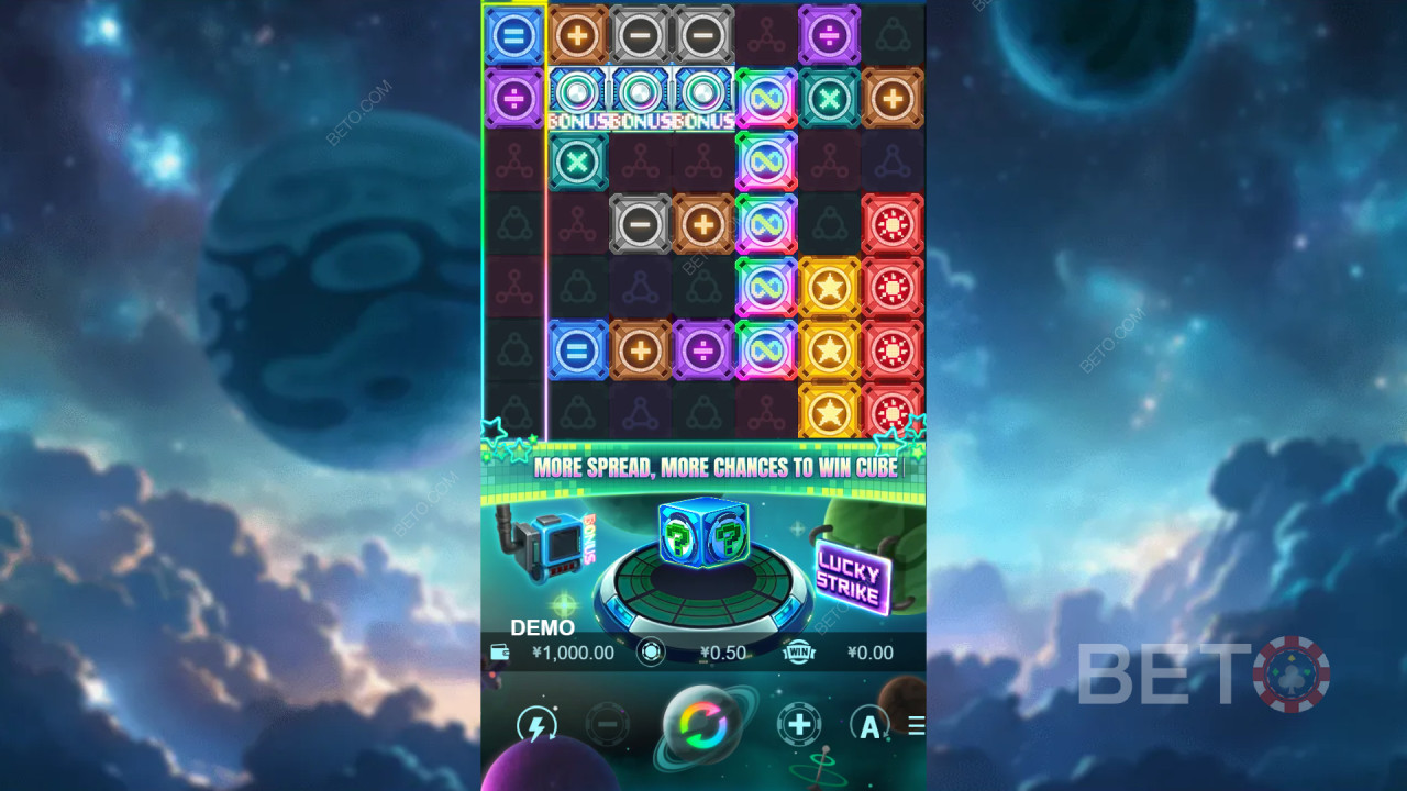 Vysvetlenie bonusových funkcií v hre Cube? by PlayStar