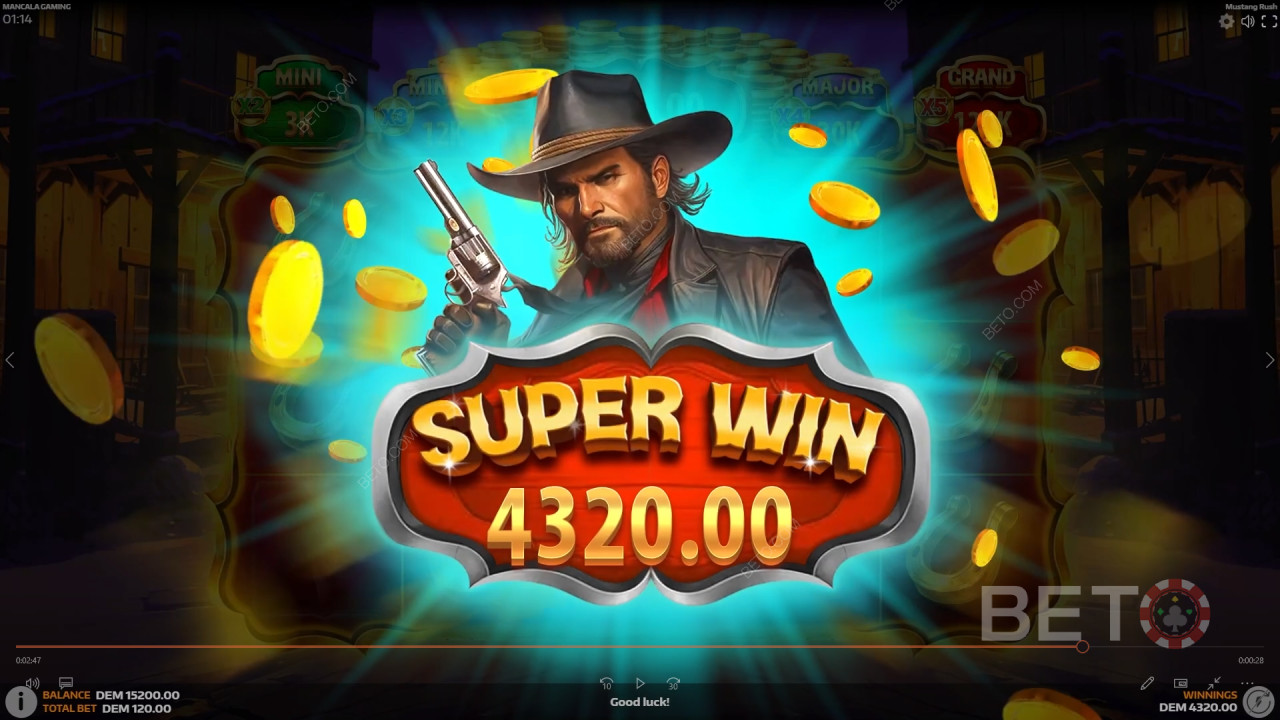 Vyhrajte 5 105x Vašu stávku v online automate Mustang Rush!