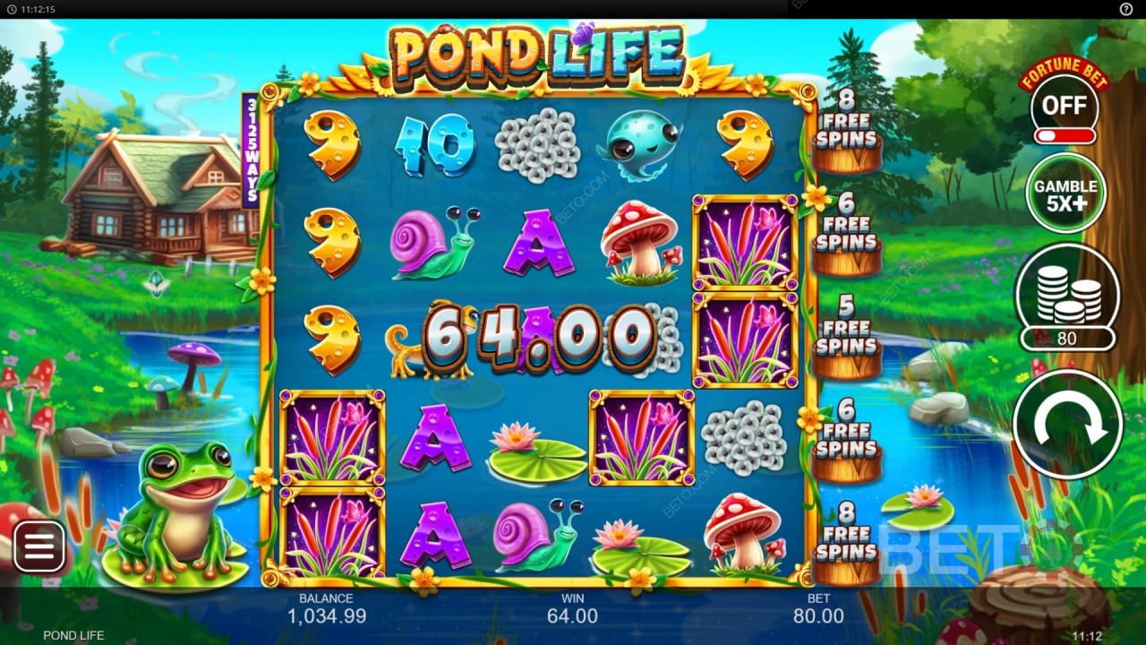 Vyhrajte 5 000x Vašu stávku v online automate Pond Life!