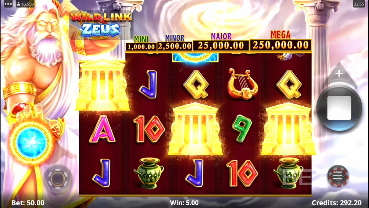 Ak padnú 3 alebo viac symbolov Scatter Golden Stairs, aktivuje sa bonusové kolo Free Spins.