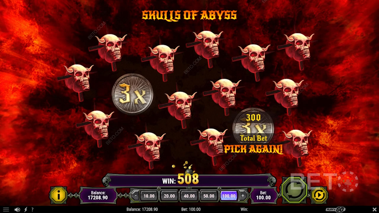 Vyberajte lebky v režime Skulls of Abyss a vyhrajte ceny za skutočné peniaze a až x20 násobiteľov.