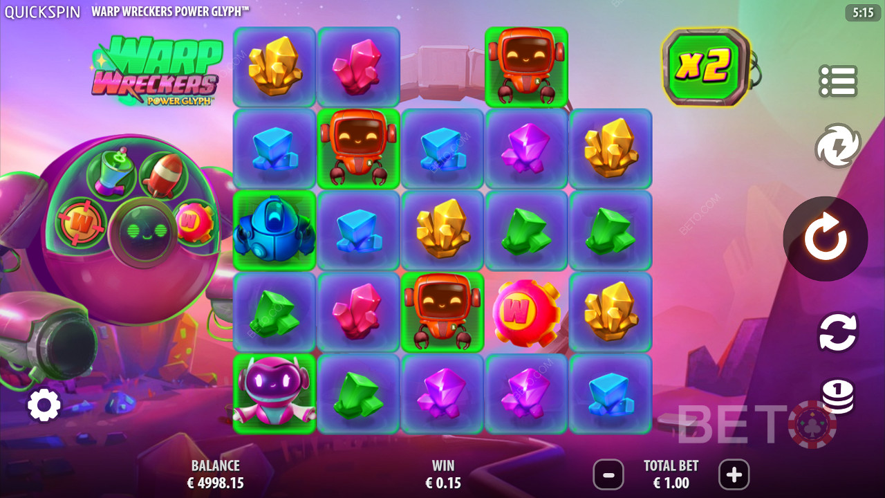 Warp Wreckers Power Glyph Recenzia od BETO Slots