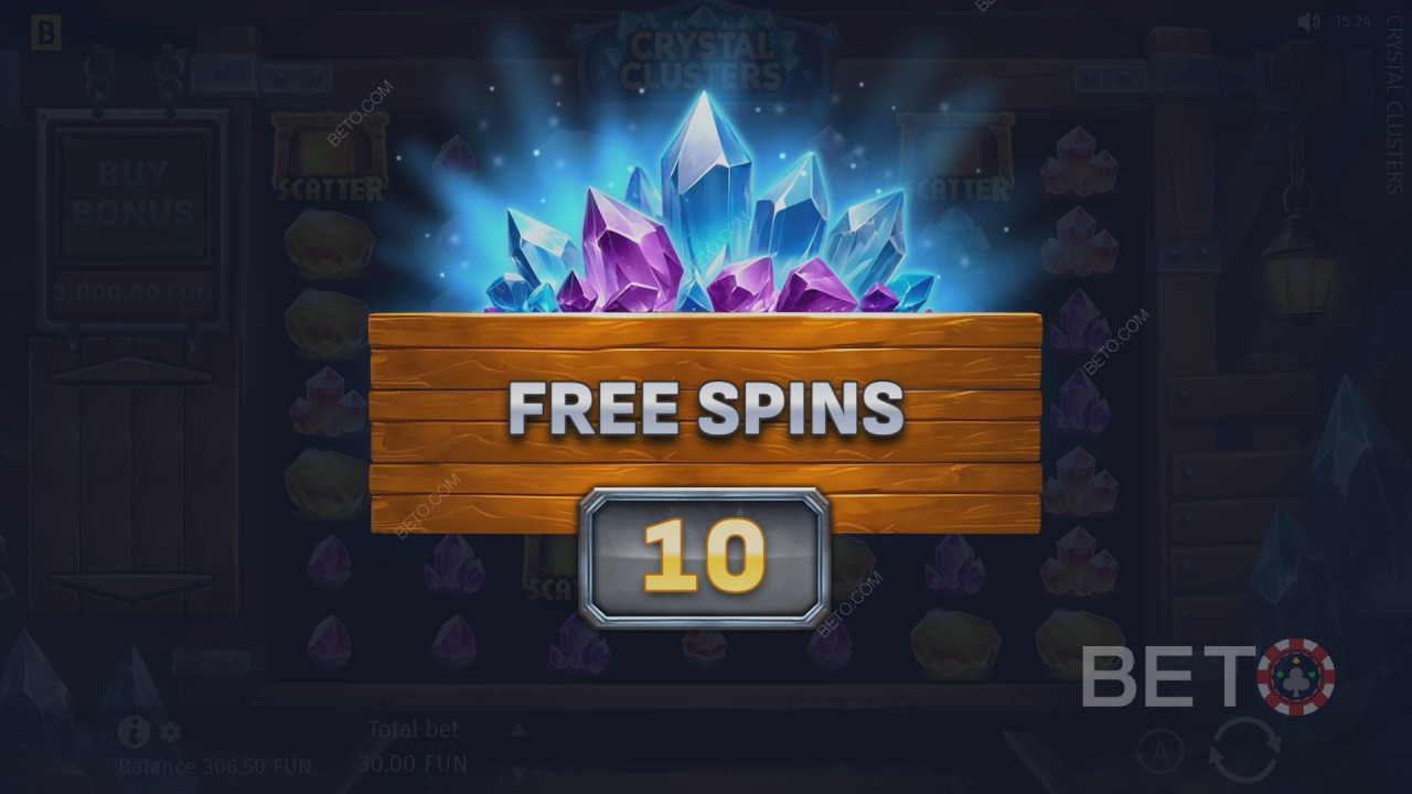 Ako hrať hru Crystal Clusters od BGaming