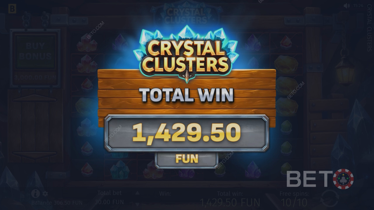 Vyhrajte 5 000-násobok svojej stávky v online automate Crystal Clusters!