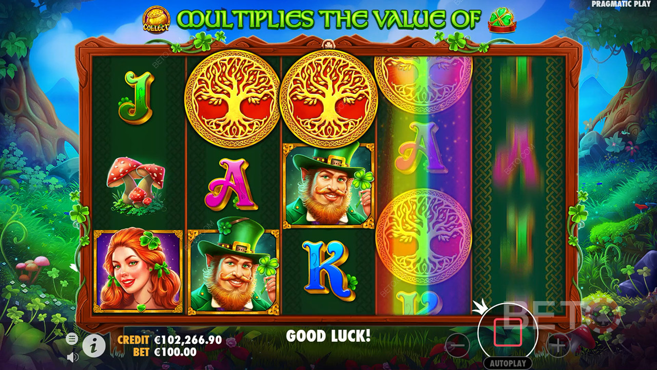 Vysvetlenie bonusových funkcií v hre Clover Gold Pragmatic Play