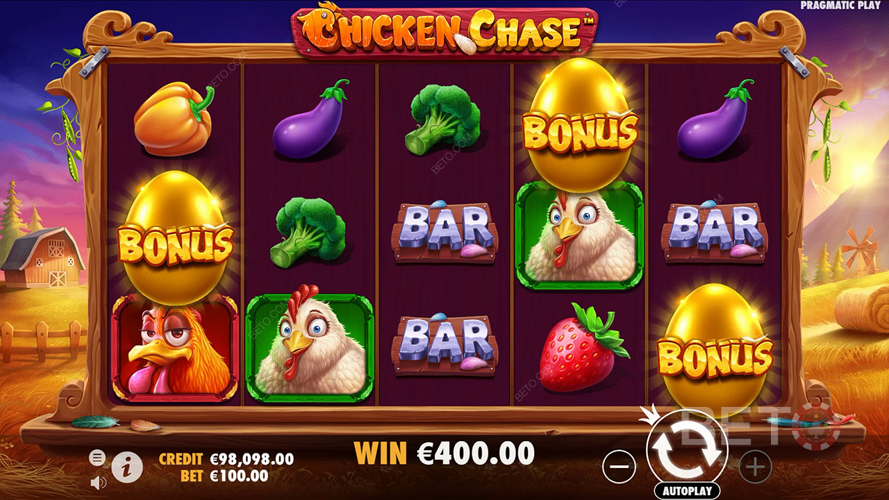 Vyhrajte 210x svoju stávku v automate Chicken Chase!