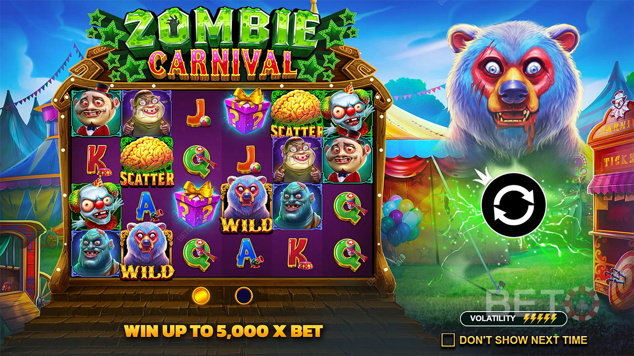 Vyhrajte až 5 000-násobok svojho vkladu v automate Zombie Carnival