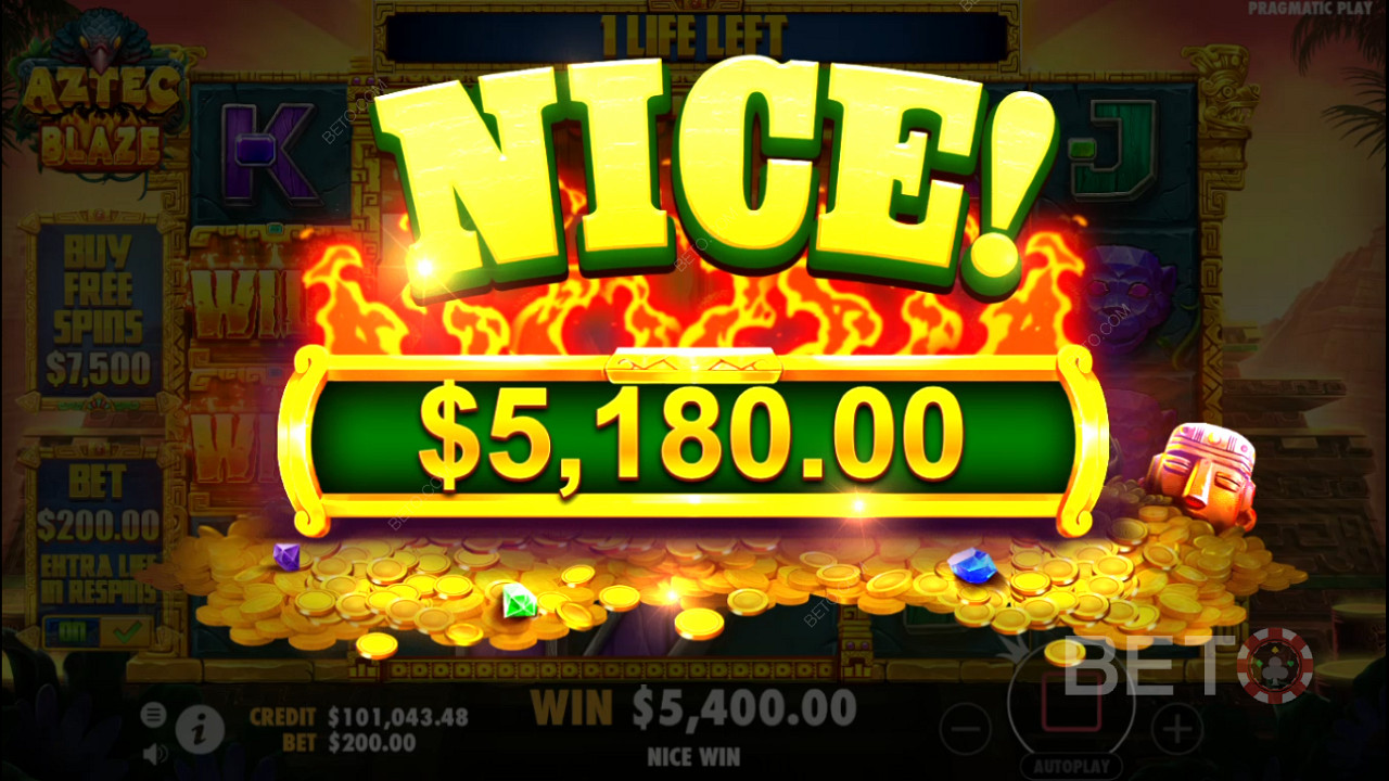 Vyhrajte 2 000x Vašu stávku v online automate Aztec Blaze!