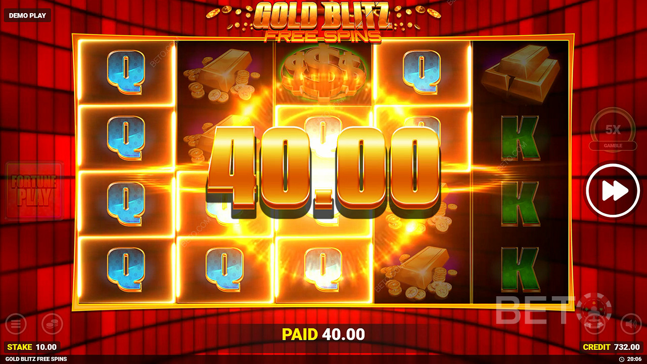 Vyhrajte 50 000x Vašu stávku v Gold Blitz Free Spins Slot!