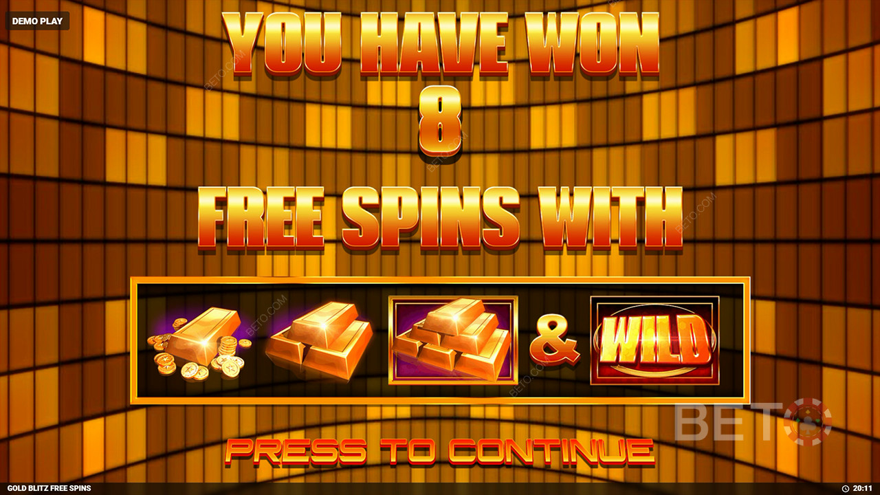 Verdikt pre Gold Blitz Free Spins Slot