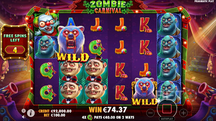 Zombie Carnival herní automat - Zadarmo hra a recenzia (2023)