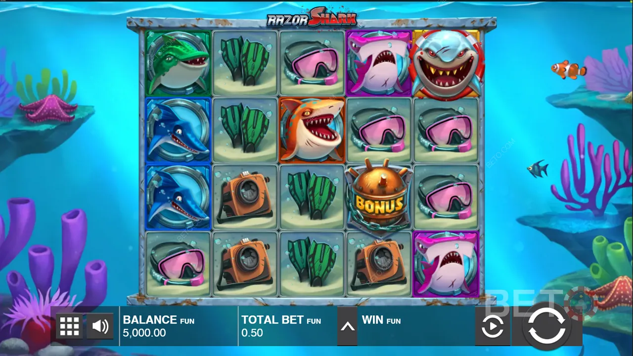 Hra automatu Razor Shark