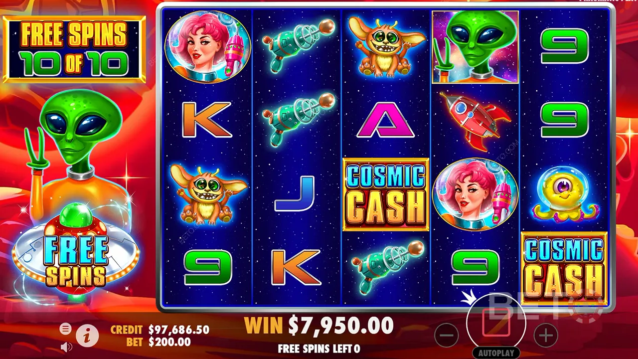 Hra Cosmic Cash v kasíne
